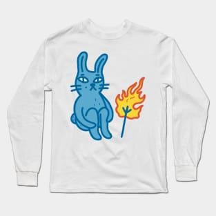 Rabbit blue Long Sleeve T-Shirt